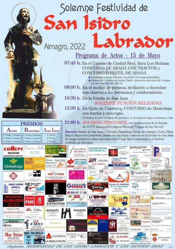 Conoce Castilla-La Mancha-Almagro volverá a celebrar San Isidro Labrador este domingo