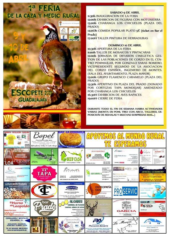 Conoce Castilla-La Mancha-Escopete celebrará la primera Feria de Caza y Medio Rural en Guadalajara