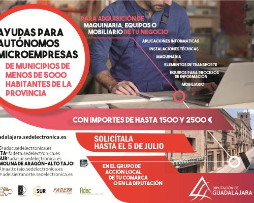 Conoce Castilla-La Mancha-Los pequeños negocios rurales pueden pedir ayudas de Diputación de Guadalajara para inversiones hasta el 5 de julio