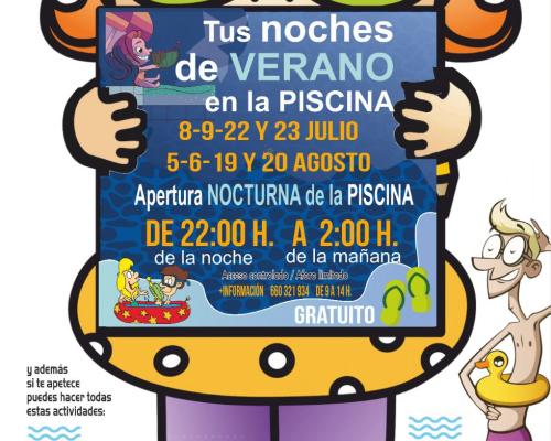 Conoce Castilla-La Mancha-​​​​​​​Actividades nocturnas gratuitas en la piscina de verano de Campo de Criptana durante julio y agosto